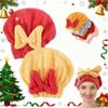2-Pack Microfiber Hair Towel Wrap for Women - Quick-Dry & Absorbent Hair Turbans with Bow Design, Soft Wet Hair Cap for Shower & Travel, 10.7inch(C) view 1