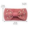 Hhhchpm 4 Pack Fashion Pearl Decorations Bow Headbands Womens Ear Warmers Headbands Winter Warm Fuzzy Head Wrap (4pcs-1) view 2