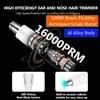 Acavado Nose Hair Trimmer for Men Women, Painless USB Rechargeable Nose Trimmer for Men, Eyebrow & Facial Hair Trimmer Dual Edge Blades for Smoother Cutting with IPX7 Waterproof, White view 3