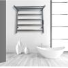 Black Electric Towel Rack with Top Shelf Wall Mounted Stainless Steel Hot Towel Warmer Right Line Heated Drying Rack with Constant Temperature for Spa & Bathroom view 4