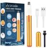 Acavado Nose Hair Trimmer for Men Women, Painless USB Rechargeable Nose Trimmer for Men, Eyebrow & Facial Hair Trimmer Dual Edge Blades for Smoother Cutting with IPX7 Waterproof, Gold view 1