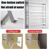 Stainless Steel 7-Bar Electric Heated Towel Rack Wall-Mounted Hardwired Design White Bathroom Towel Warmer for Luxurious Spa Experience view 3