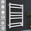 Stainless Steel 7-Bar Electric Heated Towel Rack Wall-Mounted Hardwired Design White Bathroom Towel Warmer for Luxurious Spa Experience view 4