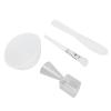 Facial Mask Mixing Bowl Set Soft Silicone DIY Face Mask Tools for Even Application Skin Care White 4pcs view 4