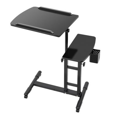 Adjustable Tattoo Workstation, Arm Rest Mobile Work Station with Dual Workbench Height Adjusted Removable Pen Frame and Stable Base Universal Wheels Portable Tray Rolling Stand for Home Beauty Salon