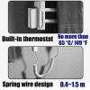 Black Wall-Mounted Towel Heater Rack for Bathroom & Spa - Right Wire Heated Drying Rack Aluminum with Top Shelf Ideal for Hotels & Home Use view 2