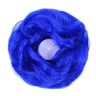 DorkTees Hair Bun Pieces for Women 1 Pack Messy Bun Hair Hoops Ponytail Extensions Synthetic Donut Curly Wavy Wigs for Women