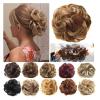 DorkTees Hair Bun Pieces for Women 1 Pack Messy Bun Hair Hoops Ponytail Extensions Synthetic Donut Curly Wavy Wigs for Women view 2