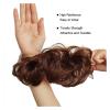 DorkTees Hair Bun Pieces for Women 1 Pack Messy Bun Hair Hoops Ponytail Extensions Synthetic Donut Curly Wavy Wigs for Women view 4