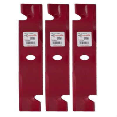 3 HD Notched Hi Lift Blades 60" fit Replacement for Exmark 103-6403 103-6403-S 140-1240 Laser Z