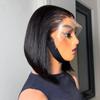 oulaer HD Lace Short Bob Wigs 13X6 HD Lace Front Wig Blunt Cut Glueless Human Hair Natural Color HD Wig Pre Plucked Braziljan Hair for Women 150% Density 10Inch view 2