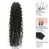 100% Human Hair Knotless Pre-Separated Crochet Hair Feather Crochet Human Hair Extensions With String In The Middle For Braids Spanish Curl 16inch 120g view 2