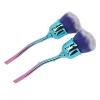 Nail Dust Brush Nail Powder Brush Nail Duster Rose Handle Soft for Nail Art Makeup Blusher Powder 2pcs ABS Nylon view 3