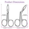 2Pcs Eyebrow Tweezers Scissor Precision Stainless Steel Flat Straight Tip Eyebrow Facial Remover for Hair Plucker Women and Men Facial Hair view 2