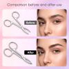 2Pcs Eyebrow Tweezers Scissor Precision Stainless Steel Flat Straight Tip Eyebrow Facial Remover for Hair Plucker Women and Men Facial Hair view 4