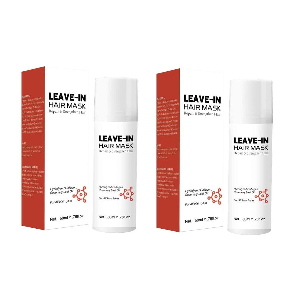 2PCS Hydrolyzed Collagen Leave-In Hair Mask Repairs Dry & Damaged Hair  