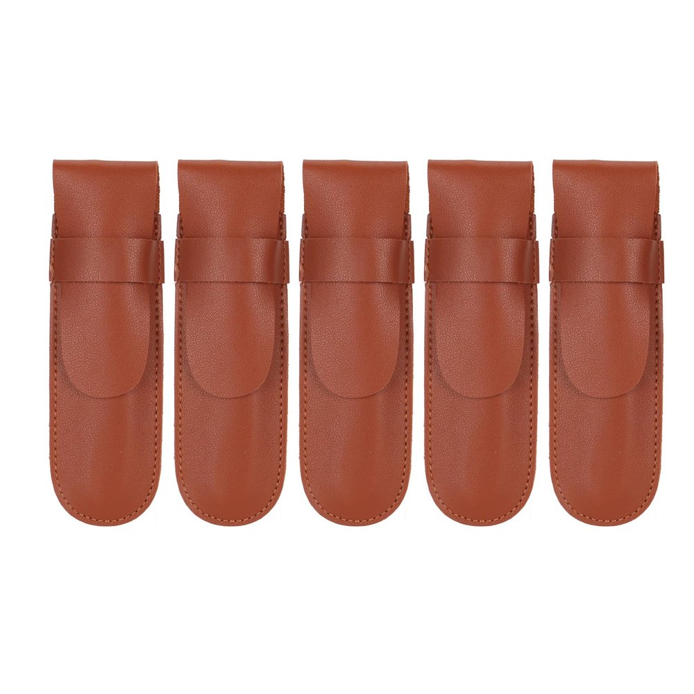5PCS Clipper Case, Portable Trimmer Protective Sheath, PU Leather Hair Trimmer Storage Bag with Exquisite Texture, Comfortable Touch for Barber Tools, Blade Protection for Professi
