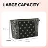 Bandana Black Paisley Bandana Cosmetic Bags Pu Leather Makeup Bag Fashion Toiletry Bag For Travel Business Trip view 2