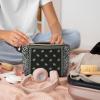 Bandana Black Paisley Bandana Cosmetic Bags Pu Leather Makeup Bag Fashion Toiletry Bag For Travel Business Trip view 4