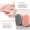 2 Pack Bath Sponges for Shower, Dual-Texture Exfoliating Loofah Sponge, Gray and Green Body Sponge for Women Men, Shower Sponges for Gentle and Deep Cleansing Foam view 3