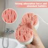 2 Pack Bath Sponges for Shower, Dual-Texture Exfoliating Loofah Sponge, Gray and Green Body Sponge for Women Men, Shower Sponges for Gentle and Deep Cleansing Foam view 4