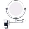 MFQJJRRMI Makeup Mirrors Wall Mounted,Bathroom Brass Lighted Magnify Folding Extendable Vanity Mirrors view 1