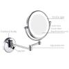 MFQJJRRMI Makeup Mirrors Wall Mounted,Bathroom Brass Lighted Magnify Folding Extendable Vanity Mirrors view 2