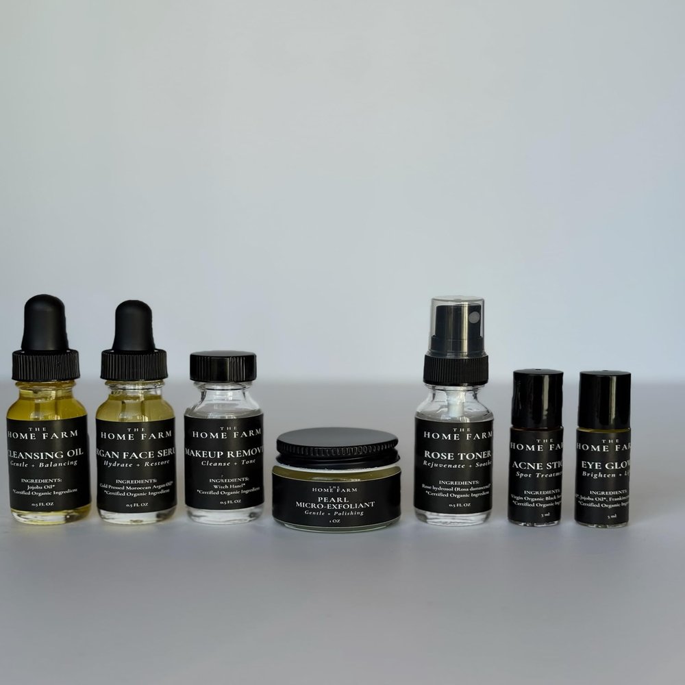 THE HOME FARM Beauty Discovery Kit. Unveil your skin's natural radiance - a luxurious,seven-step ritual designed to nourish, refresh and transform.
