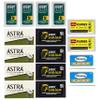 ABS American Beauty Supply Double Edge Safety Razor Blades Sampler Pack for Men-Includes 4 Top Global Brands: Feather Astra Personna Derby-Comfortable Shaving Fits All Double Edge Safety Razors (100) view 1