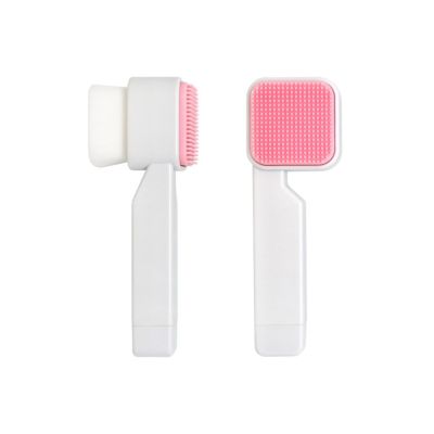 Double Sided Facial Brush - Soft Hair Facial Cleanser for Men and Women, Manual Massage for deep Facial Cleansing Tool