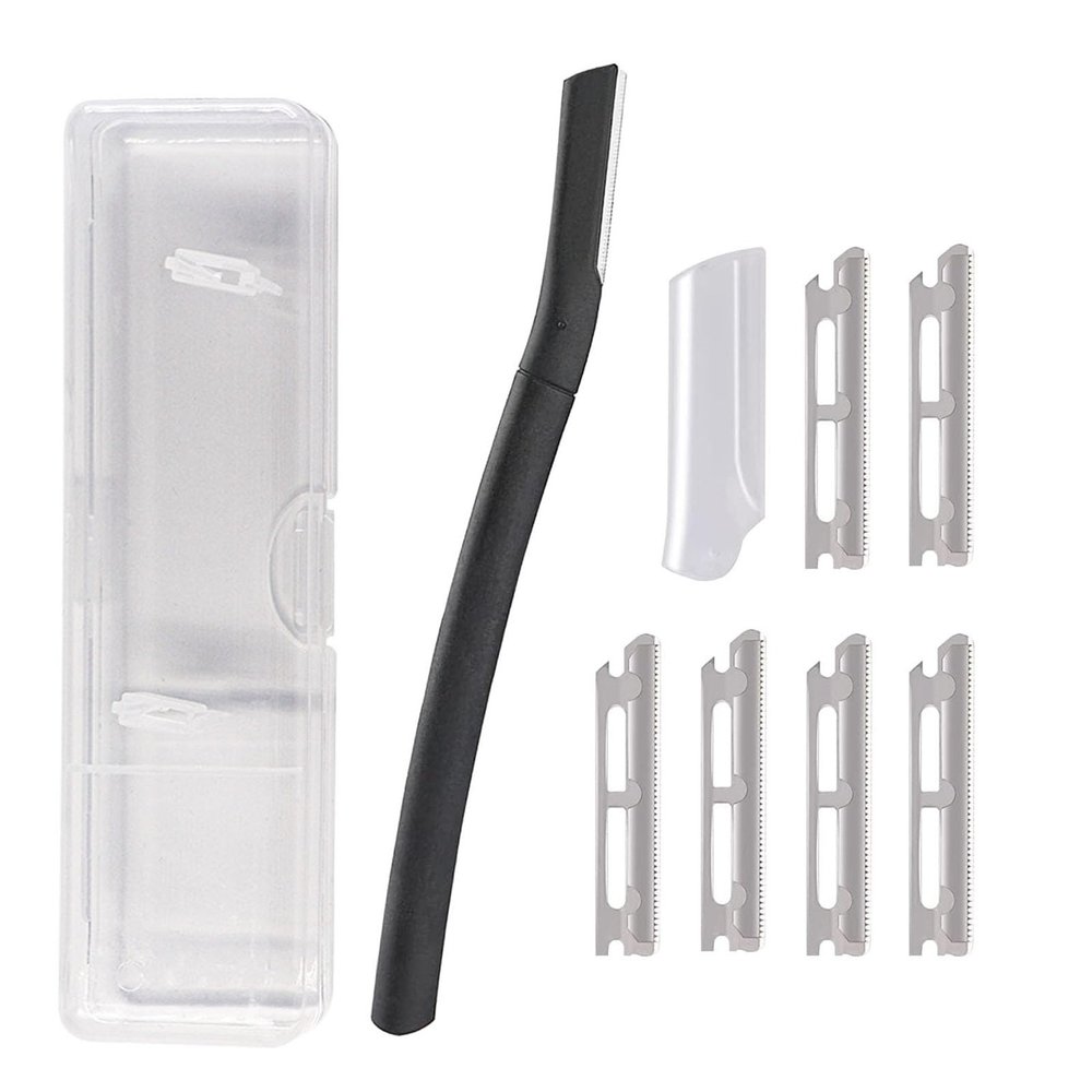 Eyebrow-Razor Unisex- Trimmer Dermaplaning Tool-Ergonomic Shaper And Facial- For Beard-Moustache For Women Face/men Barber- Kit For Women Grooming Set Brush Scissors Tweezers