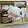 Comfort Collection Spa Gift Box Set with Plush Bear, Verbena Hand Cream, Aromatherapy Candle, Natural Soap, Wooden Box, Best Wishes Card for Self-Care and Relaxation view 4