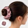 Lacy Hair Tie Elastic Scrunchies Ruched French Rings For Elegant Updos Suitable For Long Ponytail Trendy Accessory view 2