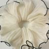 Lacy Hair Tie Elastic Scrunchies Ruched French Rings For Elegant Updos Suitable For Long Ponytail Trendy Accessory view 3