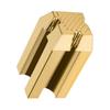 HOOTNEE Professional Four-sided Eyebrow Pencil Sharpener Slot Tool Golden Cosmetic Pencil Sharpening Aid for Flat and Pointed Tips Makeup Accessory for Precise Brow Definition view 1