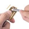 HOOTNEE Professional Four-sided Eyebrow Pencil Sharpener Slot Tool Golden Cosmetic Pencil Sharpening Aid for Flat and Pointed Tips Makeup Accessory for Precise Brow Definition view 4