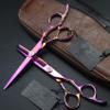 IOCCIOBB Professional Hair Cutting Shears, Upscale Japan 440c 6 inch Purple Plum Cut Barber Scissors thinning Hairdressing view 2