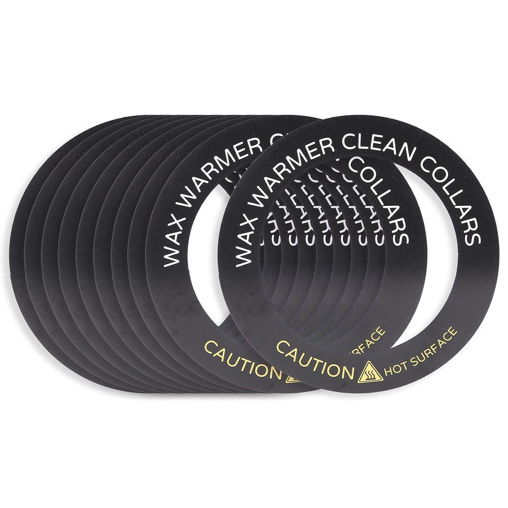 10pcs Round Wax Heater Rings for Spill,Fits Most Standard Warmers,Prevents Dripping into Pot Collar Protectors Waxing