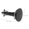 SEWACC Mannequin Head Stand Clamp with Suction for Halloween Season Black view 2