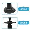SEWACC Mannequin Head Stand Clamp with Suction for Halloween Season Black view 3