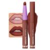 2-IN-1 Lipstick Lipliner, Velvet Matte Finish, Smooth & Plump, 12 Universal Lip Color-Nude Pink Rose Mauve Berry Plum, Creamy Formula for Lip Makeup, All-Day Wear, Cruelty-Free (#08 MAPLE BRICK) view 1