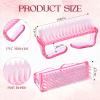 EBOOT 4 Pieces 3x1.5x1" Handle Plastic Nail Brush Nail Hand Scrubbing Cleaning Brush(Pink) view 2
