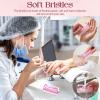 EBOOT 4 Pieces 3x1.5x1" Handle Plastic Nail Brush Nail Hand Scrubbing Cleaning Brush(Pink) view 3