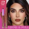 2-IN-1 Lipstick Lipliner, Velvet Matte Finish, Smooth & Plump, 12 Universal Lip Color-Nude Pink Rose Mauve Berry Plum, Creamy Formula for Lip Makeup, All-Day Wear, Cruelty-Free (#07 DESERT ROSE) view 2