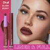 2-IN-1 Lipstick Lipliner, Velvet Matte Finish, Smooth & Plump, 12 Universal Lip Color-Nude Pink Rose Mauve Berry Plum, Creamy Formula for Lip Makeup, All-Day Wear, Cruelty-Free (#04 BLUSH BERRY) view 2