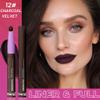 2-IN-1 Lipstick Lipliner, Velvet Matte Finish, Smooth & Plump, 12 Universal Lip Color-Nude Pink Rose Mauve Berry Plum, Creamy Formula for Lip Makeup, All-Day Wear, Cruelty-Free (#12 CHARCOAL VELVET) view 2