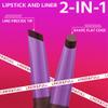 2-IN-1 Lipstick Lipliner, Velvet Matte Finish, Smooth & Plump, 12 Universal Lip Color-Nude Pink Rose Mauve Berry Plum, Creamy Formula for Lip Makeup, All-Day Wear, Cruelty-Free (#12 CHARCOAL VELVET) view 4