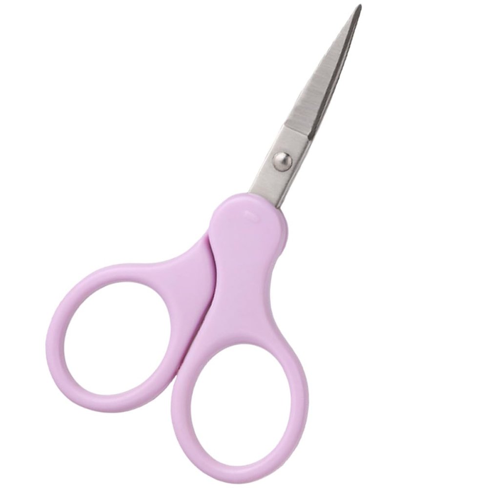 Beaupretty Stainless Steel Eyebrow Scissors Small Curved Grooming Trimmer for Men and Women Lightweight Rust-resistant Beauty Tool for Eyelashes Facial and Nose Hair Shaping