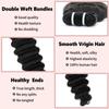 20 Inch Deep Wave Bundles Human Hair 100% Unprocessed Brazilian Virgin Hair 16A Raw curly human hair bundles 1 Bundle Weave Curly Bundle Natural Black view 2