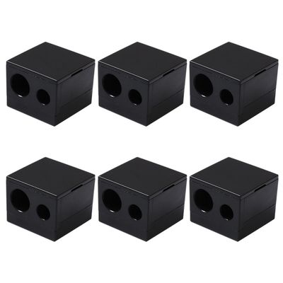 GALPADA 6pcs Dual Makeup Pencil Sharpener for Eyebrow Eyeliner and Lipliner Pencils Portable Cosmetic Sharpener for Women Precise Sharpening Without Chipping Compact Beauty Tool